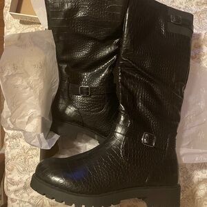 Style & Co Black Riding Boots